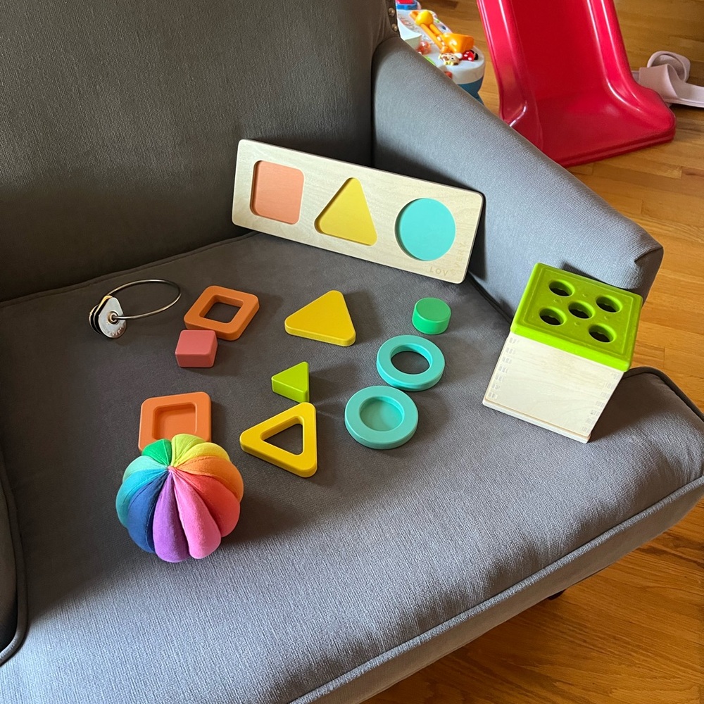 Yellow and Orange Learning Toys for Shape Sorting
